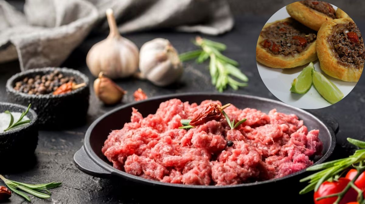 TEMPERE a carne moída da sua ESFIRRA