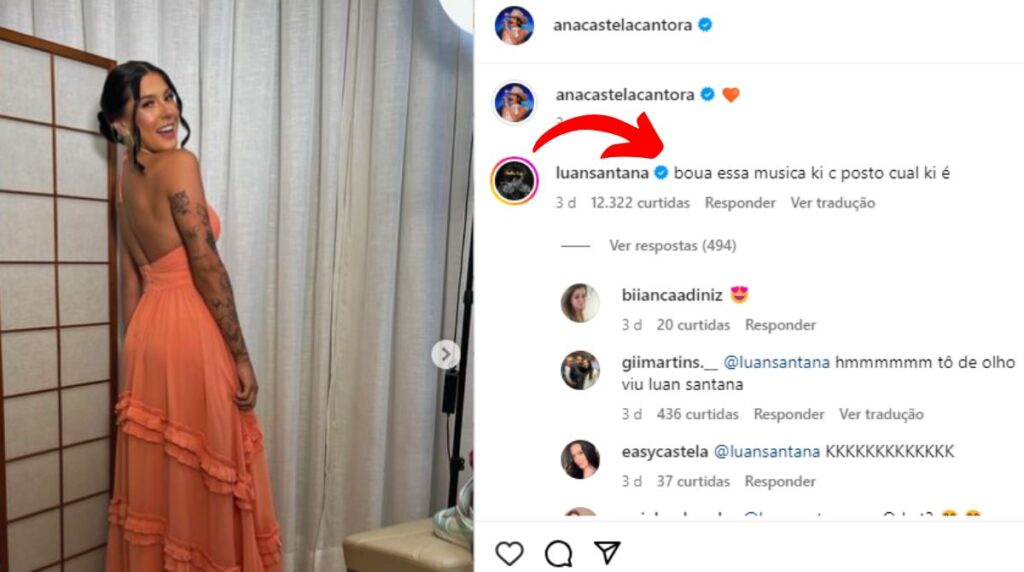 Tá rolando? Luan Santana faz comentário ousado para Ana Castela após cantora ficar solteira 'boua' Tá rolando? Luan Santana faz comentário ousado para Ana Castela após cantora ficar solteira 'boua'