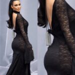 Kim Kardashian inovou com etiqueta à mostra no Paris Fashion Week